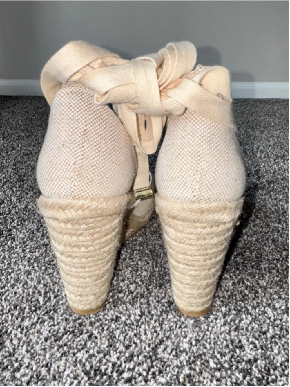 Women's Just Fab Jenala Espadrille Wedge in Ivory Size 12